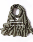 Pure Color Pearl Chiffon Scarf Headcloth Veil Chiffon Scarf