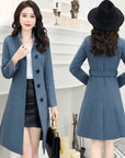 Fashion Slim-fitting Loose Woolen Coat Women