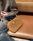 Frosted Suede Portable Shoulder Messenger Bag