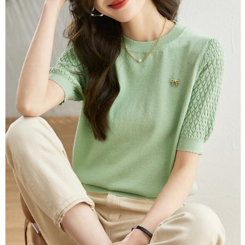 Loose Short Sleeve Sweater