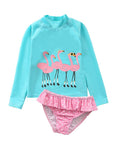 Children's Swimsuit Female Sun Protection Girls' Two-piece Swimsuit