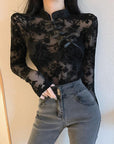 Chinese Style Retro Sexy Lace Top Women