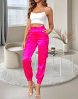 Casual Multi-pocket Cargo Pants Commuting Flattering Straight-leg Trousers