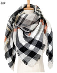 European And American Autumn And Winter Plus-sized Double-sided Qicaigei Scarf Women's Shawl