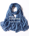 Pure Color Pearl Chiffon Scarf Headcloth Veil Chiffon Scarf