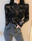 Chinese Style Retro Sexy Lace Top Women