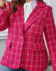 Temperament Commute Plaid Plus Size Coat